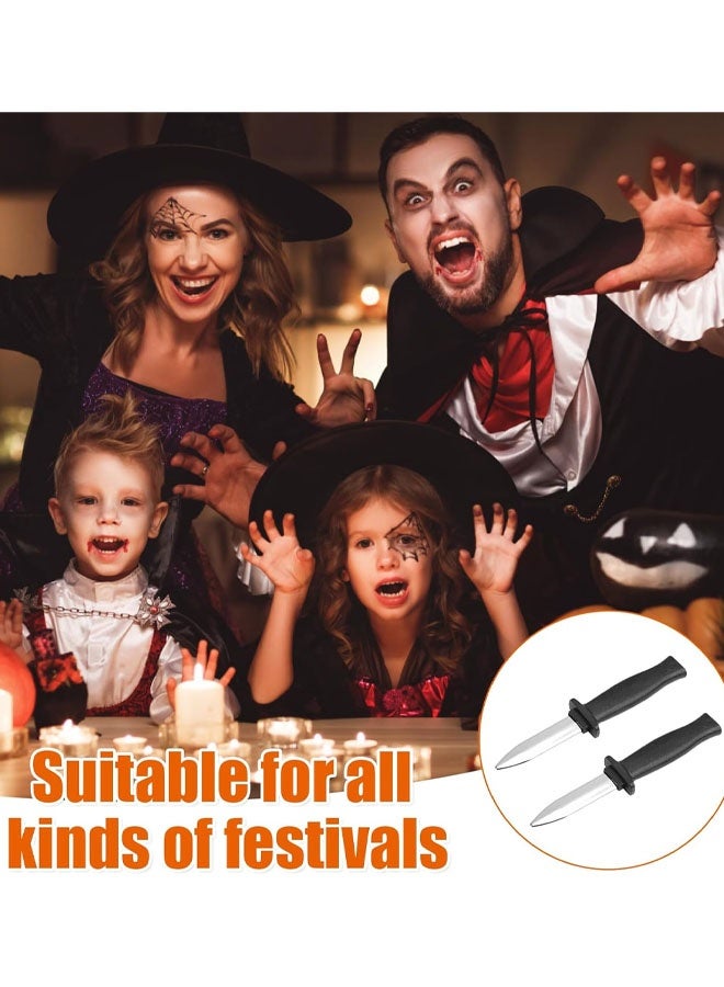 4 Pack Retractable Fake Knife Retractable Knife Halloween Props Fake Plastic Blades For Halloween April Fool's Party - Image 5